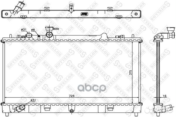 Радиатор mazda 6 1.8 2.0i 07 Stellox 262 RB2988