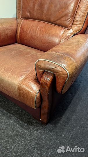 Кресло кожанное бу