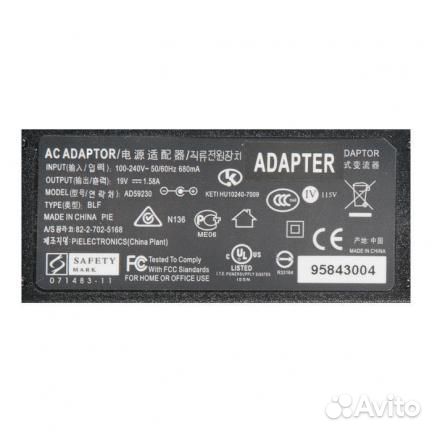 Блок питания для ноутбука Asus Eee PC 19V, 1.58A