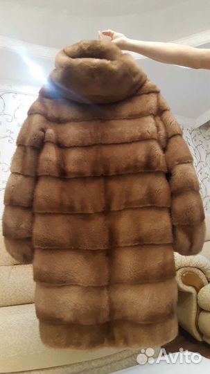 Шуба норковая с капюшоном 42 44