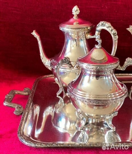 Сервизы антикварные. 2 шт. серебро
