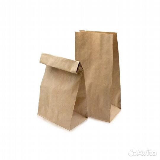 Крафт пакеты (с кручеными ручками и без них)