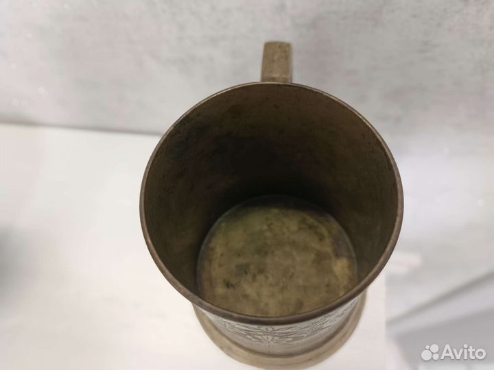 Кружка пивная с цветочным декором, 1960-1973 гг