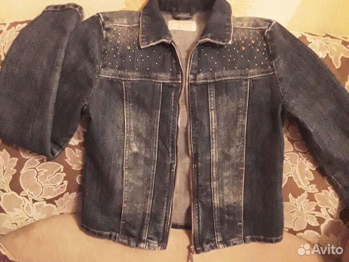 Джинсовая куртка для девочки от 140см