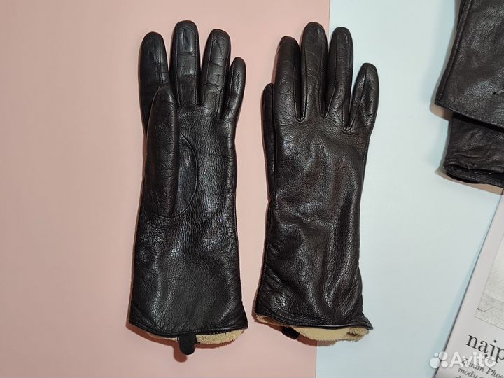 Перчатки женские мужские кожаные