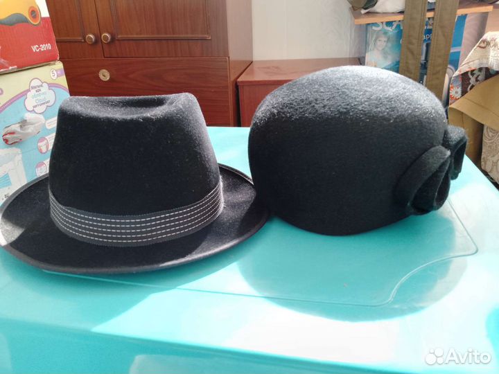 Шляпа мужская велюровая женская шляпка фетровая