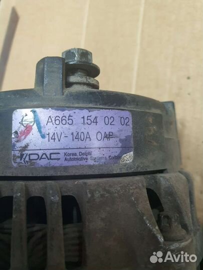 Генератор ssangyong kyron rexton action