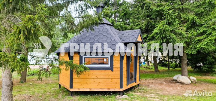 Финский гриль домик, гриль беседка