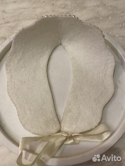 Вротничок воротник накладной жемчужиный белый