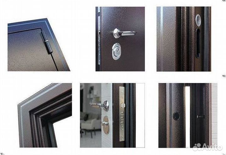 Дверь входная коричневая металлическая Спартак