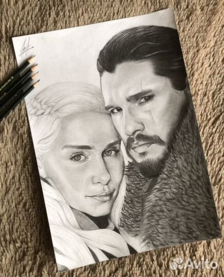 Портрет по фото карандашом