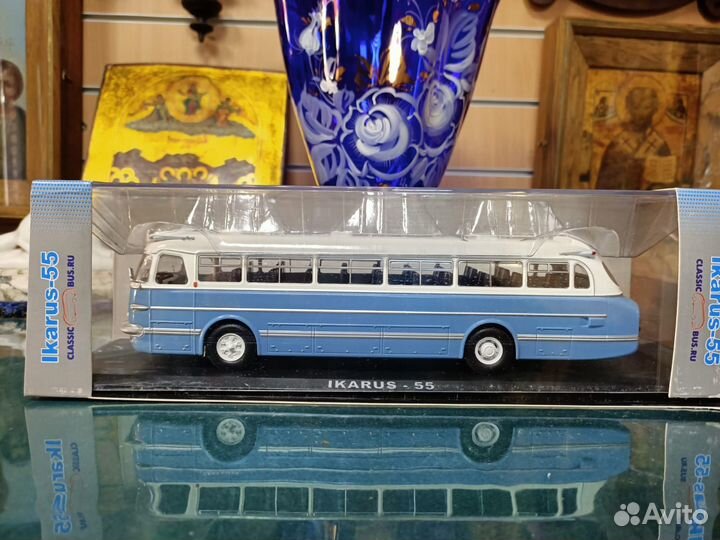 Модель автобуса Икарус-55 1/43