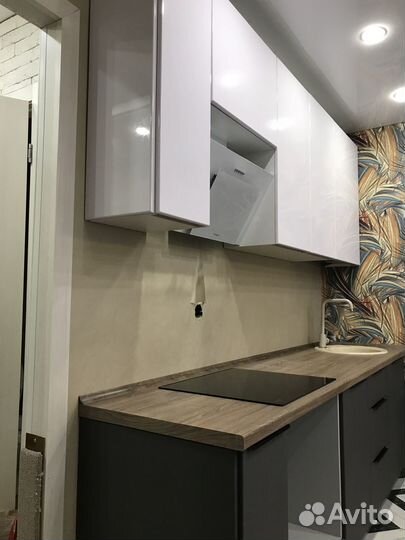 Прямая кухня в студию ксп:22685