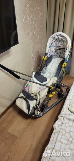 Детские санки коляска с колесами