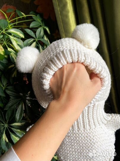 Шапка детская для девочки зимняя