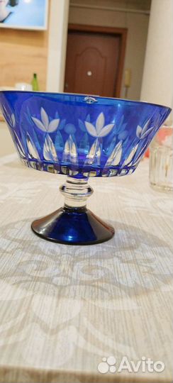 Ваза цветное стекло СССР