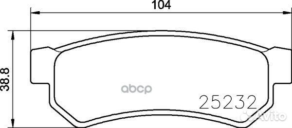 Колодки тормозные дисковые зад NP6040 nissh