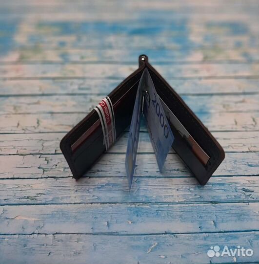 Зажим, натуральная кожа