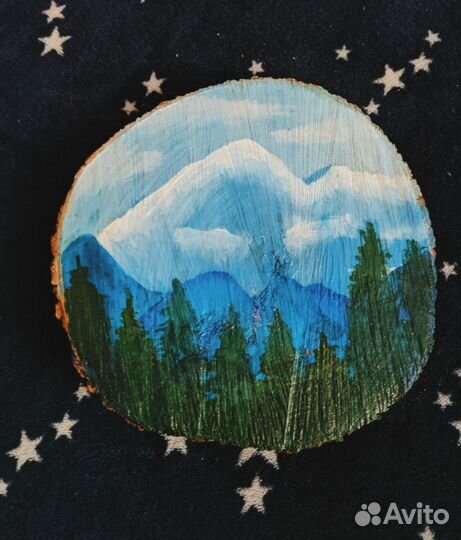 Картина на спиле дерева