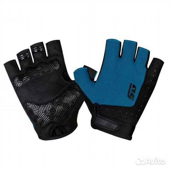 Велоперчатки STG Fit Skin, размер M, синий с черным