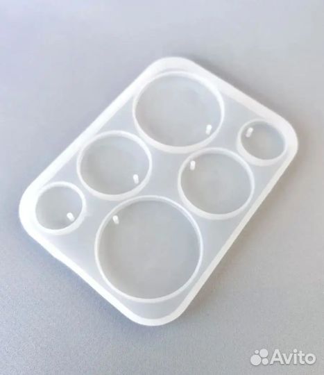 Молд силиконовый круг серьги