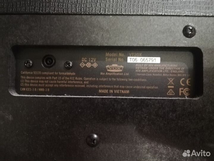 Vox VT20X Комбоусилитель для электрогитары