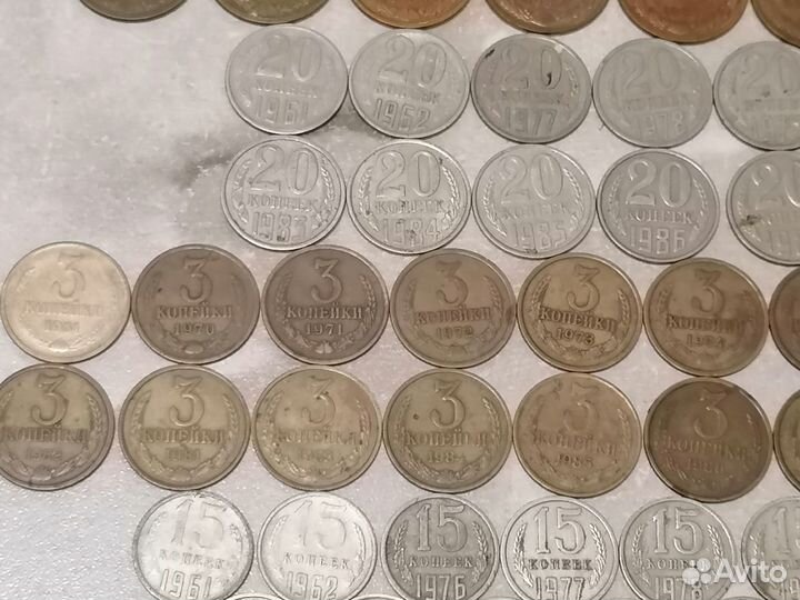 Погодовка СССР 1961-1991 160 монет без повторов