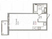 Квартира-студия, 29,4 м², 1/12 эт.