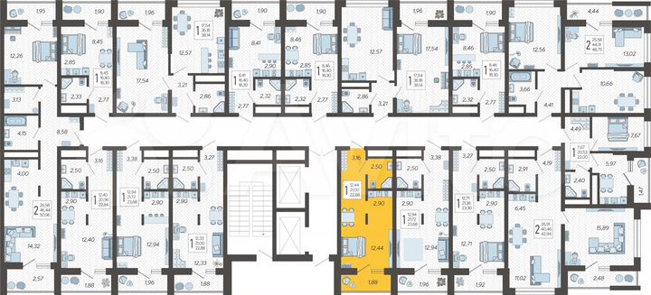 Квартира-студия, 22,9 м², 10/19 эт.