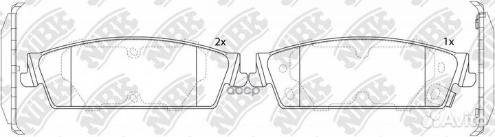 Колодки тормозные дисковые зад PN51013 NiBK