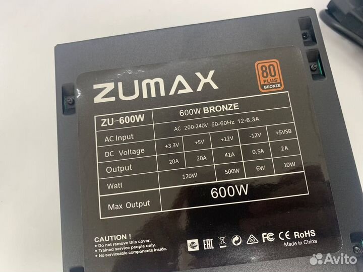 Новый блок питания zumax 600W