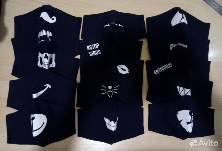 Маски анатомические многоразовые двухслойные трико