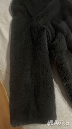Шуба норковая с капюшоном