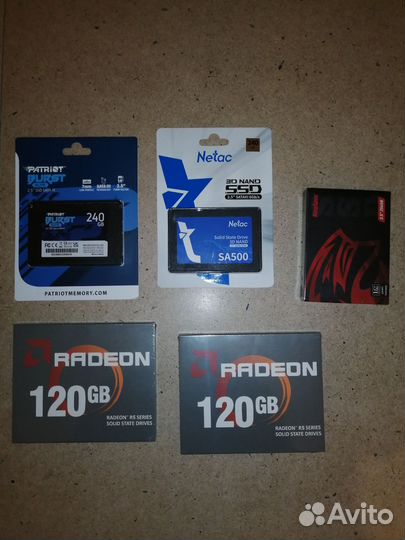 Новые ssd 120/240/256 на гарантии