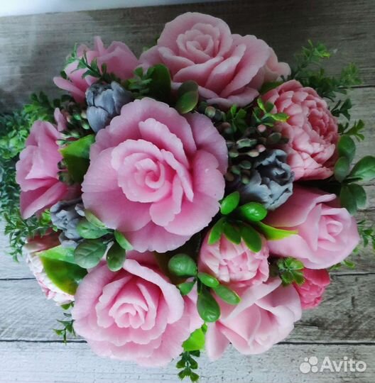 Букет цветов из мыла