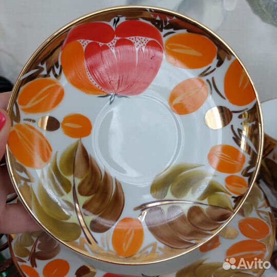 Чайное трио,чайная пара лфз Щедрая осень