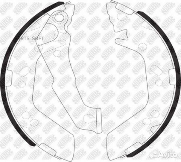 Nibk FN11909 FN11909-nibk колодки барабанные\ Hyun