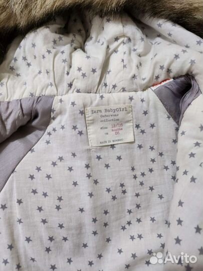 Пальто для девочки Zara 86 92