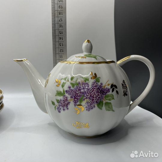 Чайный сервиз сирень Дулево 1968 г СССР (Сзр)