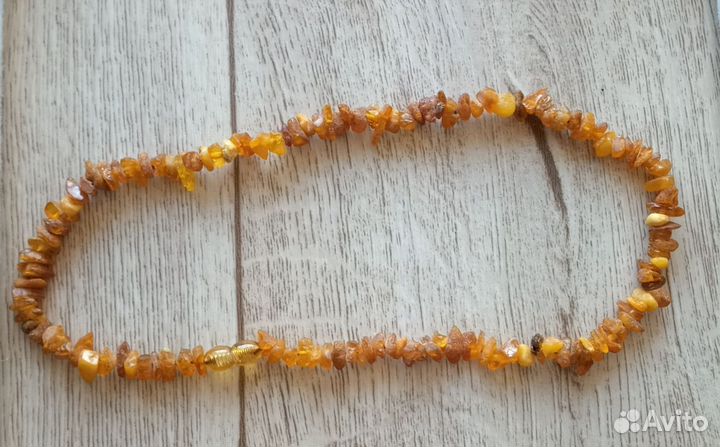 Набор бусы и браслет из янтаря