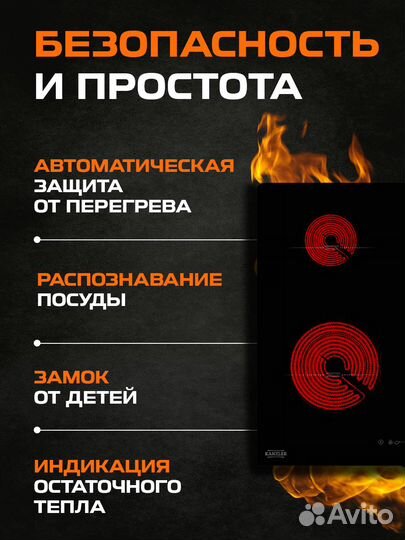 Индукционная варочная панель 4 конфорки новая