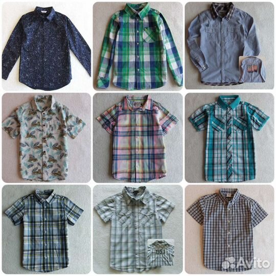 Рубашки фирменные 122 128