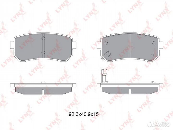 Колодки тормозные дисковые зад BD3628 lynxauto