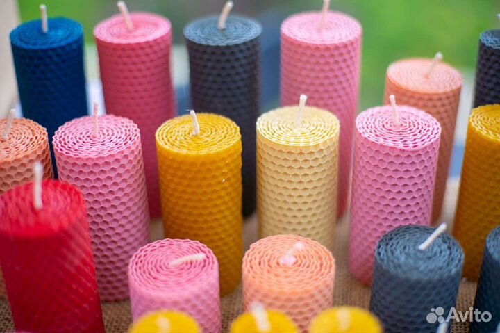 Свечи из вощины, свечи с травами