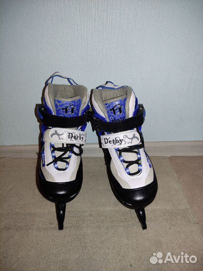 Коньки раздвижные ледовые детские. Размер 26-29