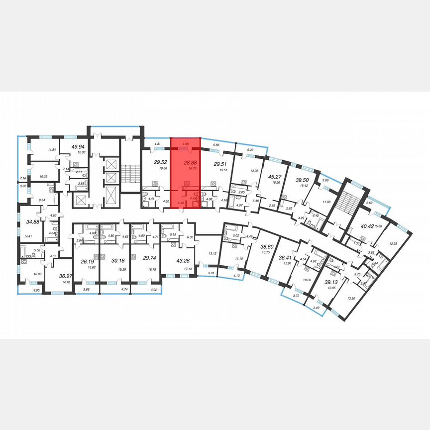 Квартира-студия, 32,1 м², 11/22 эт.