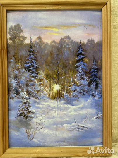 Картина под стеклом. Печать на холсте