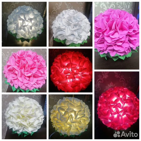 Гортензии светильники