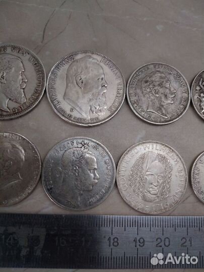 Монеты мира 1896-1914г. Серебро. Оригиналы
