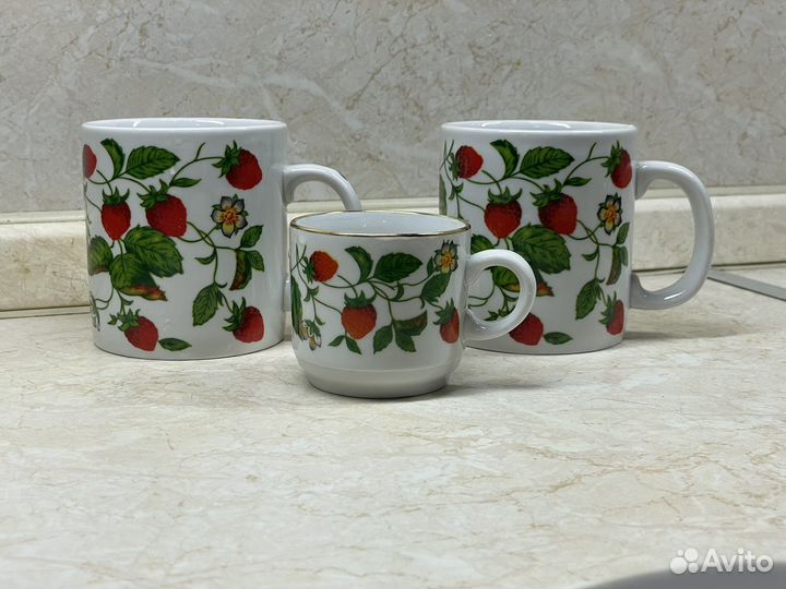 Чашки фарфор дулево СССР набор